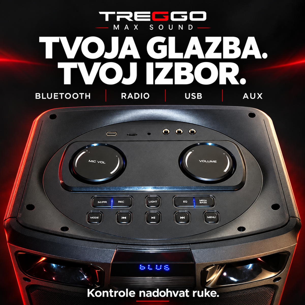 TREGGO MAX SOUND - AKTIVNI ZVUČNIK 2000W