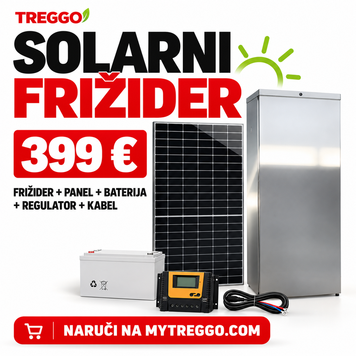 TREGGO SOLARNI FRIŽIDER – SET