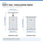 TREGGO PARTY BAR - visoki barski stol sa spremnikom za led