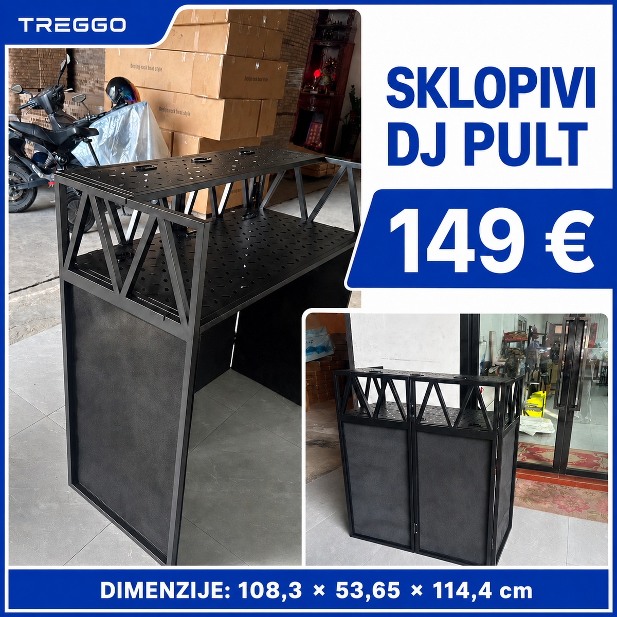 TREGGO – Console DJ pieghevole