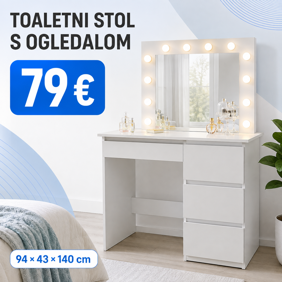 TREGGO – Toeletta con illuminazione