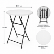 TREGGO - UGOSTITELJSKI STOL - SKLOPIVI - Ø80 cm / VISINA 110 cm