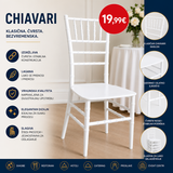 TREGGO - CHIAVARI "tiffany" STOLICE - BIJELA BOJA