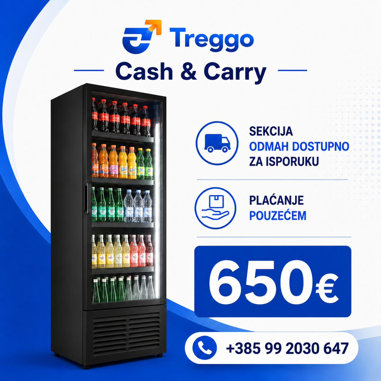 TREGGO - UGOSTITELJSKI FRIŽIDER 60x64x178 cm