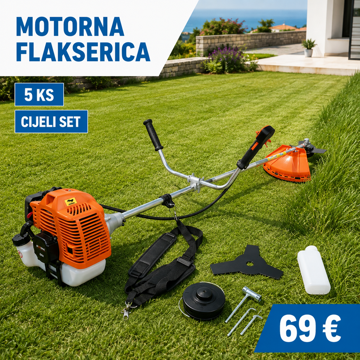 TREGGO – Decespugliatore a benzina – set