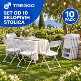 TREGGO - SET 10 SKLOPIVIH STOLICA (10 PACK)