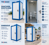 TREGGO - SANITARNI KONTEJNER 1.1 x 1.1 x 2.3m