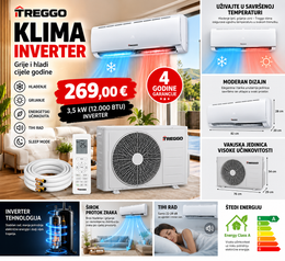 TREGGO Klima Inverter 3,5 kW – 12.000 BTU